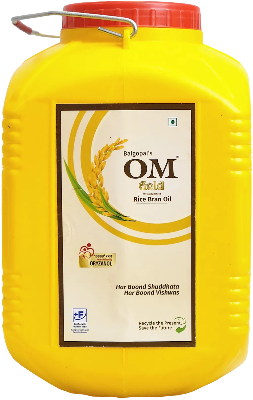 Om Gold Rice Bran Oil | 15 kg Jarry